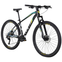 Bicicleta MTB GW Jaguar Aluminio 29p 2x9 Vel Negro/Verde
