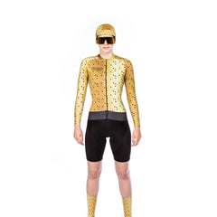 Jersey Ciclismo Bioracer Maillot Epic Bit Map Mujer Gold