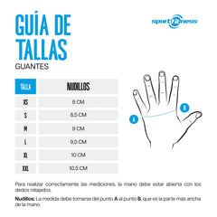 Guantes Cortos Entrenamiento Stake Sportfitness Negro Azul
