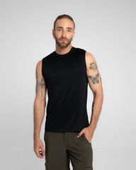 Camiseta Manga Sisa Hombre Void Sportfitness Negro