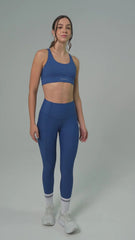 Pantalón de Licra Mujer Vibrant Sportfitness Azul Oscuro