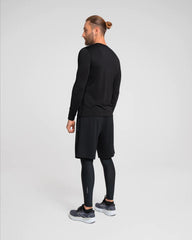 Camiseta Manga Larga Hombre Summit Sportfitness Negro