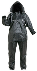 Impermeable Pantalón-Chaqueta Con Reflectivo GXMotor Negro