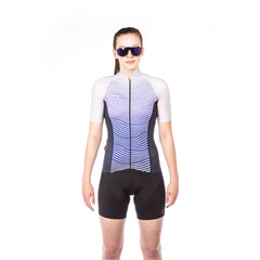 Jersey Ciclismo BioRacer Vesper Mujer New Wave Beige-Purple