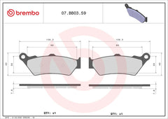 Pastillas de Freno Brembo Delantera 07BB0359