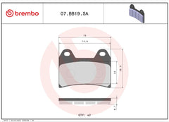 Pastillas de Freno Brembo Delantera 07BB19SA
