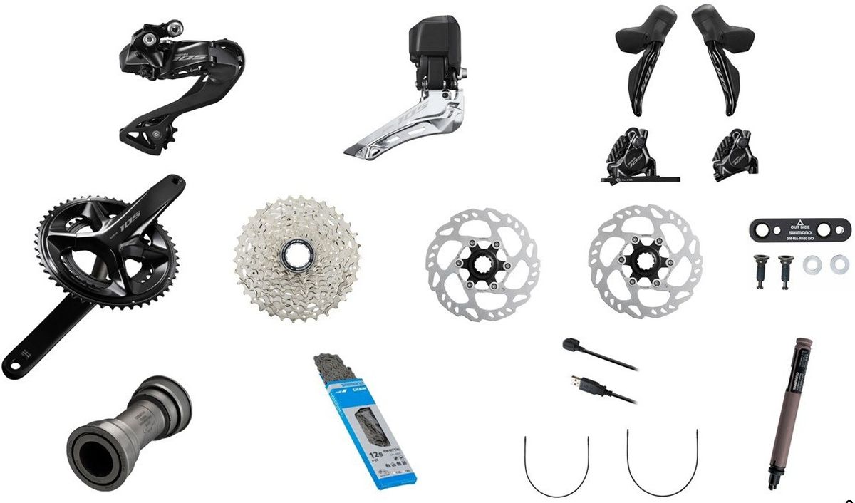 Grupo Shimano 105 R7170 DI2 Disco 2x12 Vel