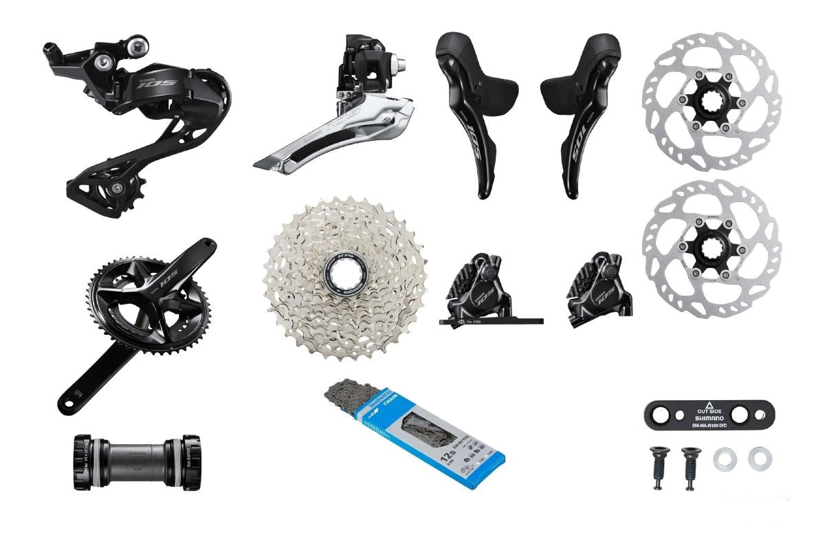 Grupo Shimano 105 R7120 Disco 12 Vel Biplato Mecánico