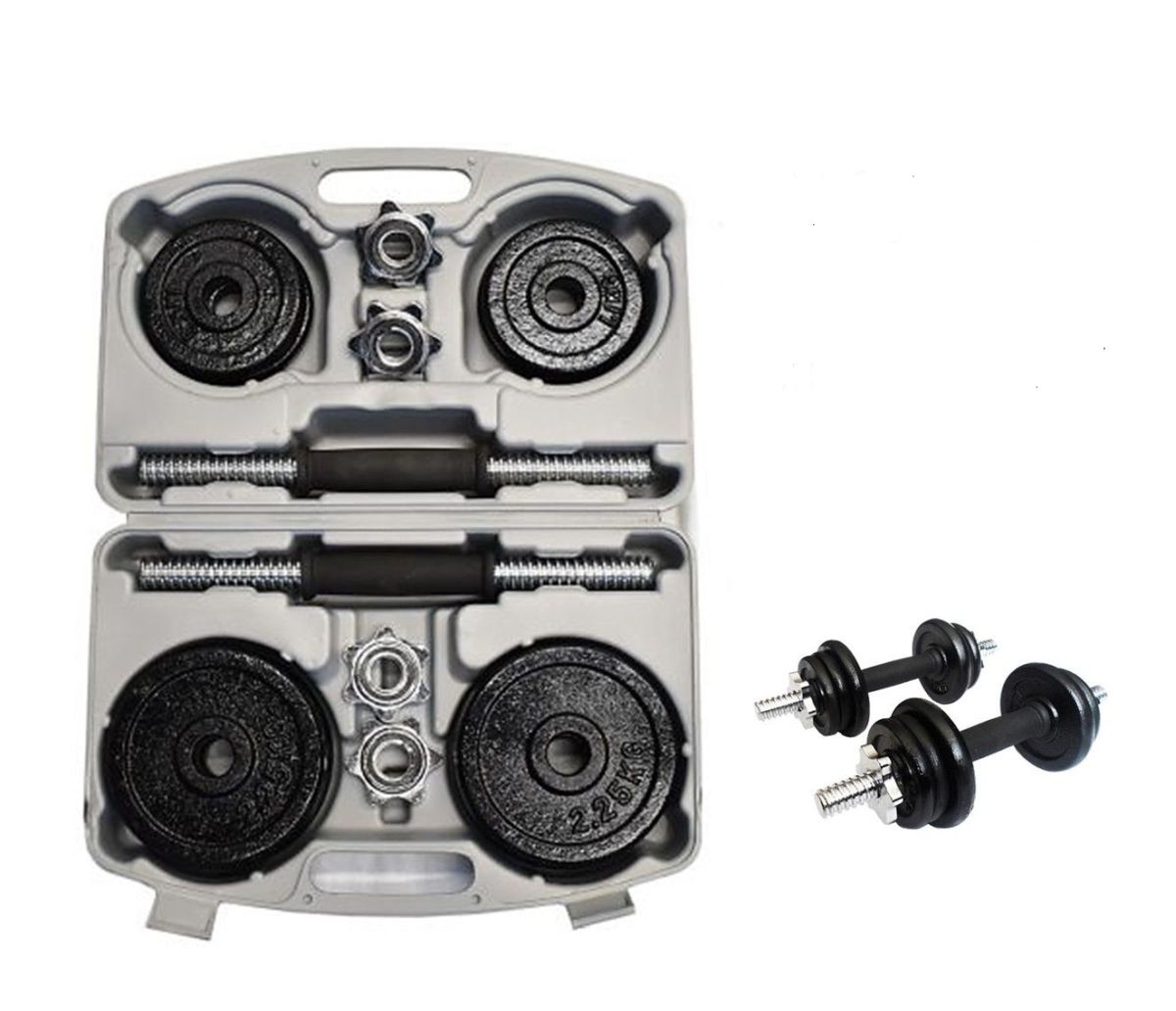 Kit De Mancuernas 18Kg Ha-8600-18Kg-Abs Sportfitness Gris