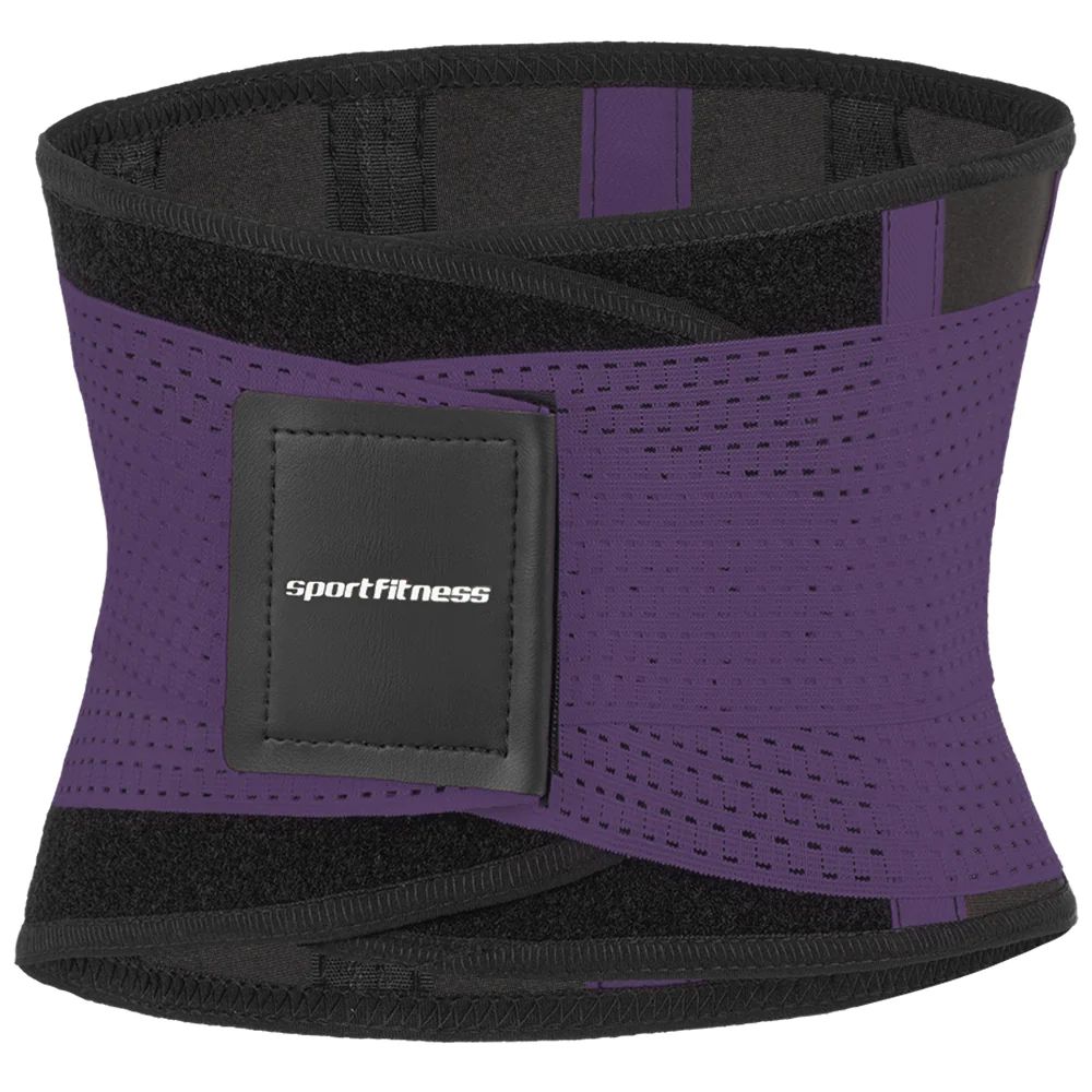 Faja Protectora con Doble Ajuste Sportfitnes Negro/Morado