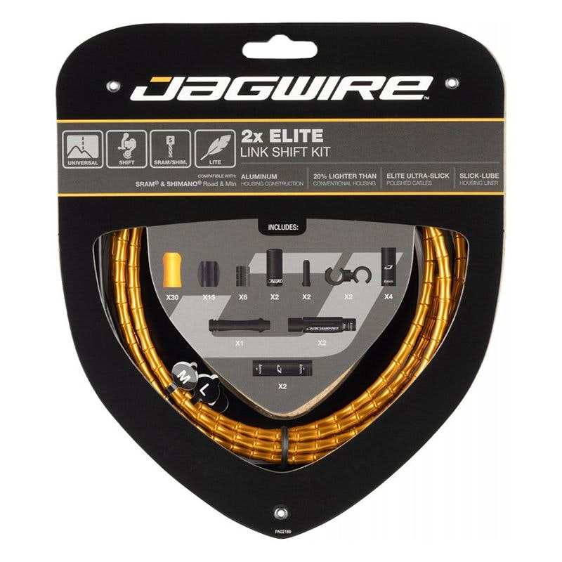 Kit Funda y Guaya de Cambios Jagwire Elite LINK 2X Dorado
