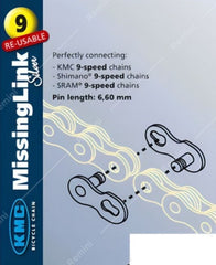 Conector KMC Cadena 9v (2 unds)