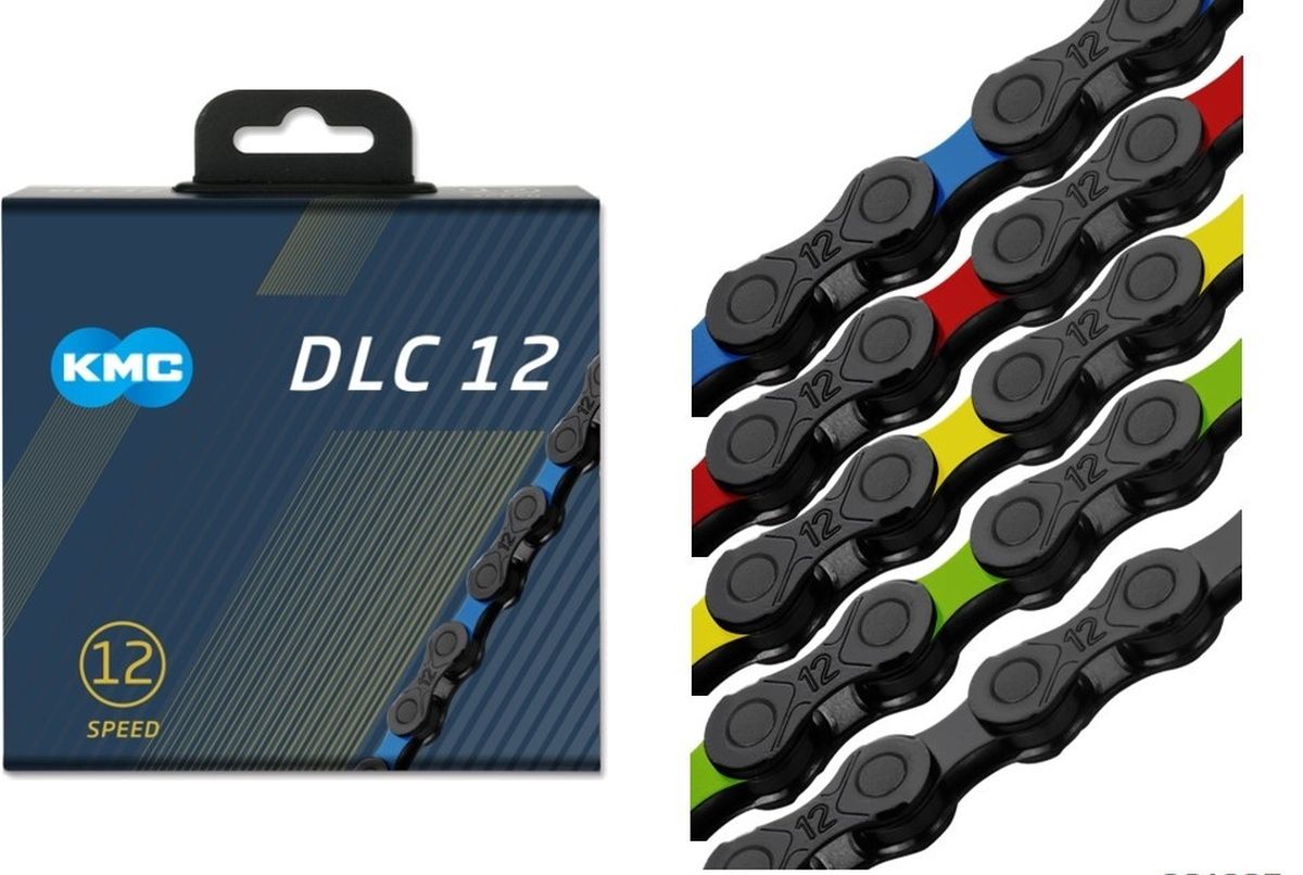 Cadenillas KMC 1/2X11/128 126L DLC12 12 Vel Negro/Rojo-Negro