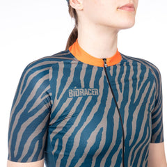 Jersey Ciclismo Bioracer Epic Le Cabine Mujer Petrol-Beige