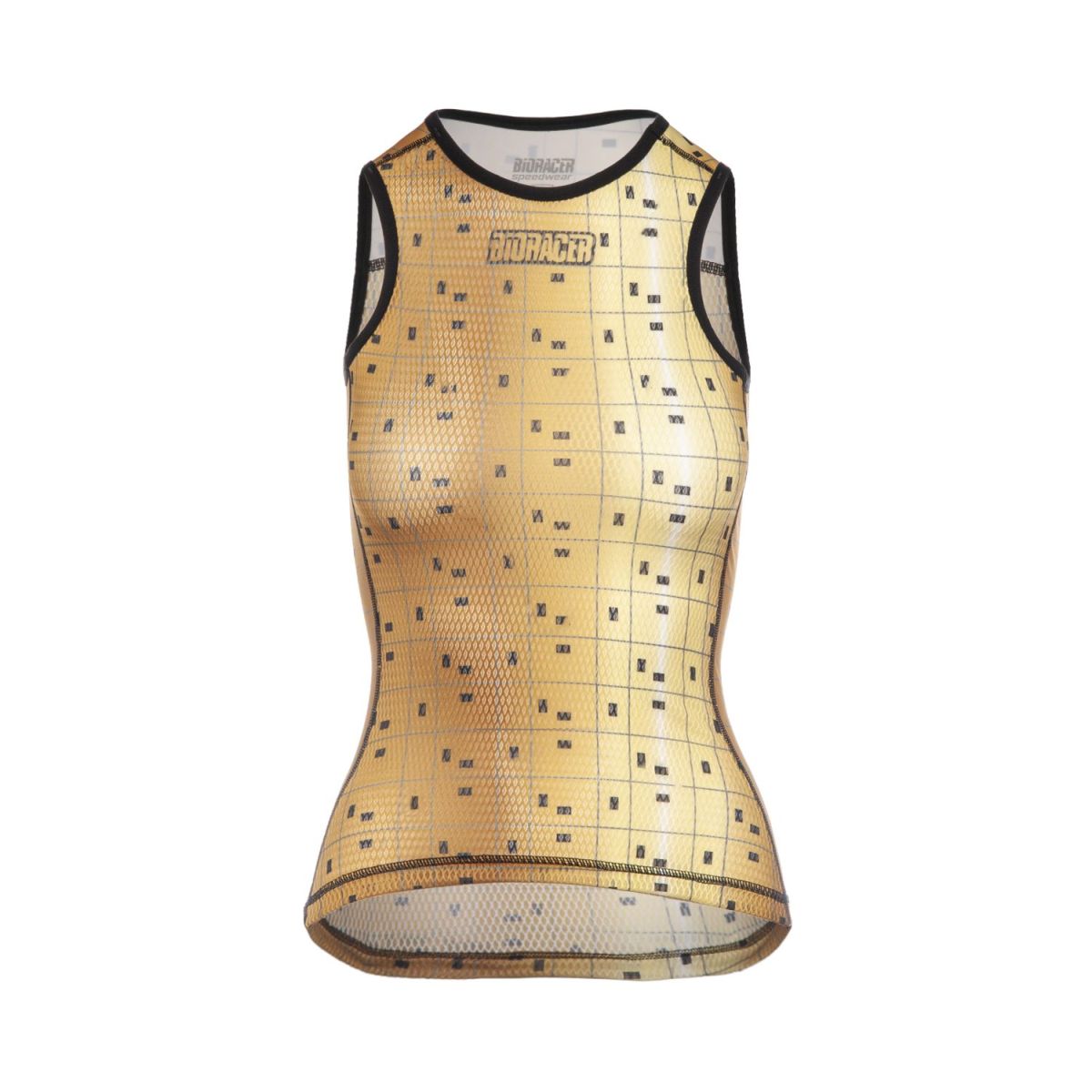 Jersey Ciclismo M/S Bioracer Interior Ns Bit Map Mujer Gold