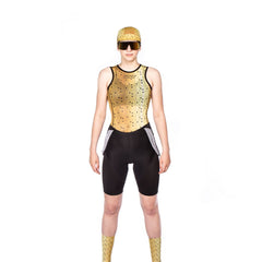 Jersey Ciclismo M/S Bioracer Interior Ns Bit Map Mujer Gold