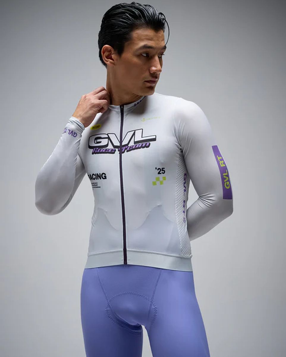 Jersey Ciclismo M/L Hombre Givelo GVL Race Team Off-White