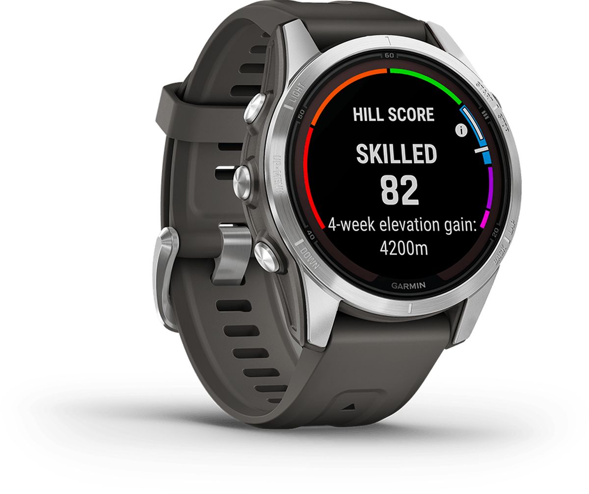 Reloj Fenix 7S Pro Solar Plata con Banda de Grafito