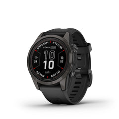 Reloj Fenix 7S Pro Zafiro Solar Gris Carbón con Banda Negra