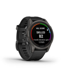 Reloj Fenix 7S Pro Zafiro Solar Gris Carbón con Banda Negra
