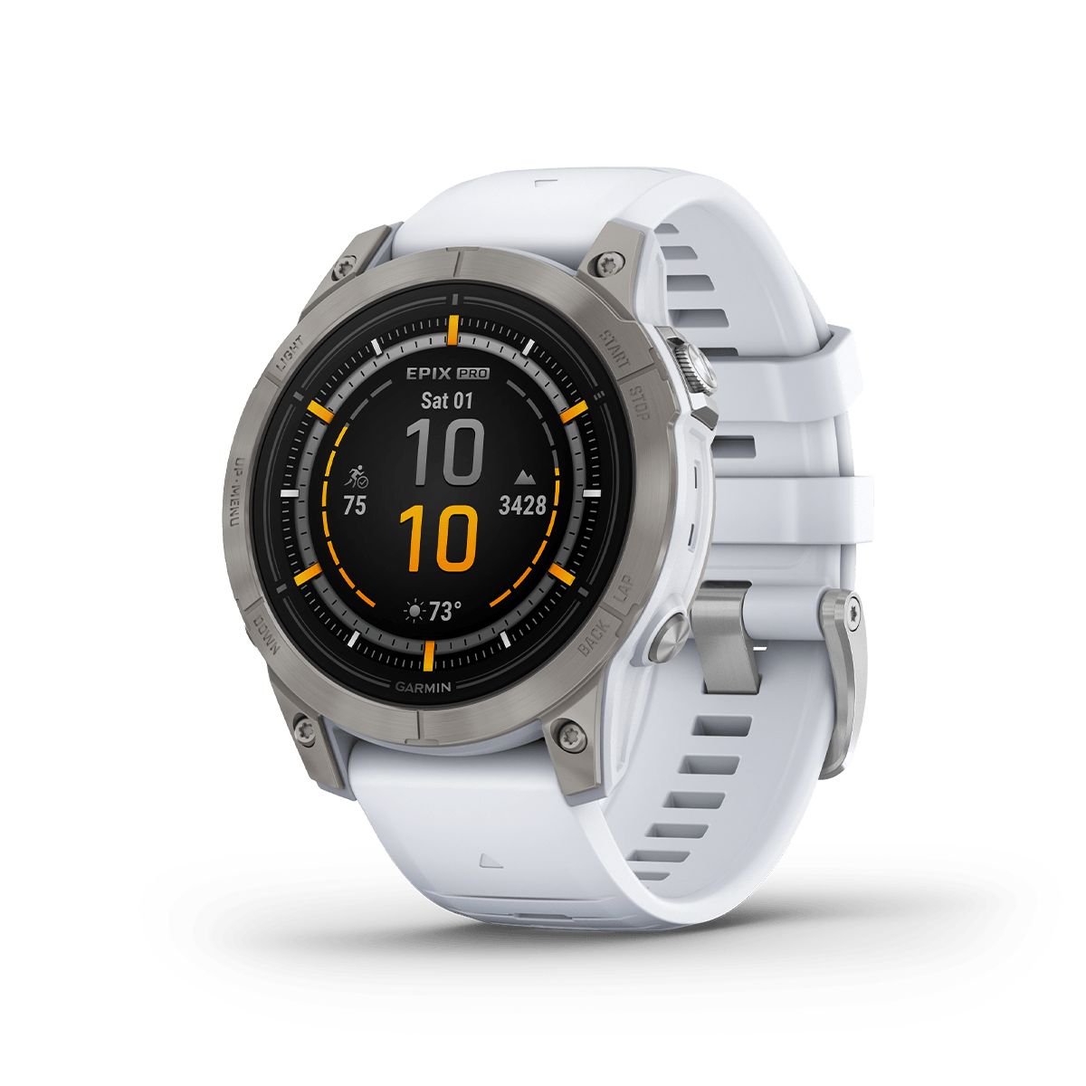 Reloj Epix Pro Gen2 Edición Zafiro 47mm Titanio Correa Blca