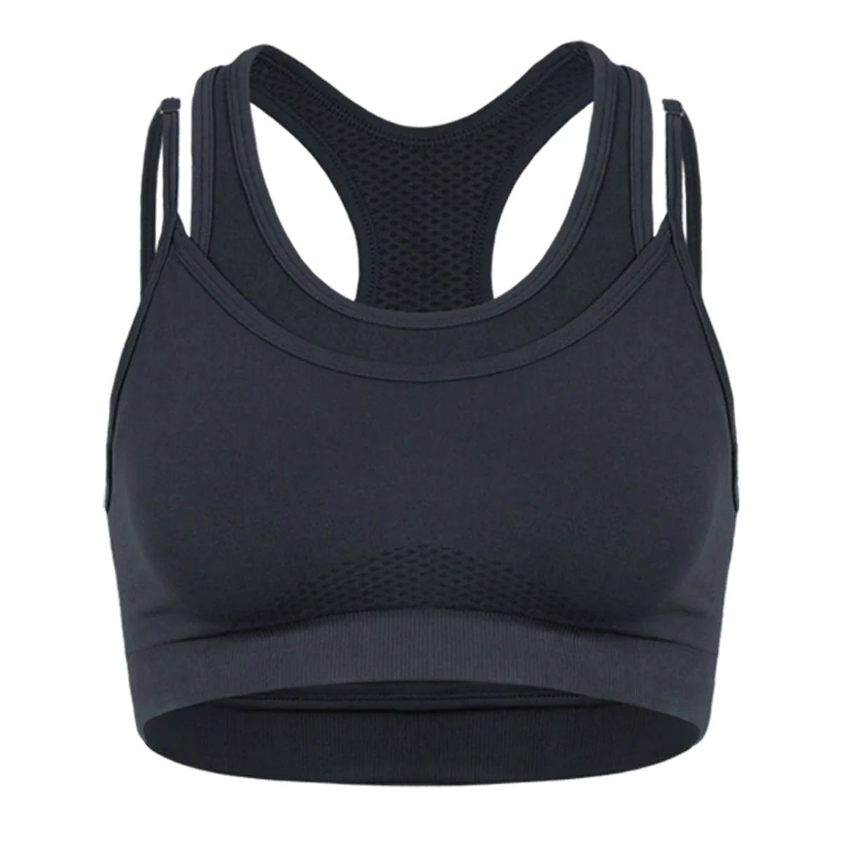 Top Sin Mangas Mujer Seamless Dash Sportfitness Humo