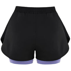Short Corto Mujer Cute Sportfitness Negro/Lila