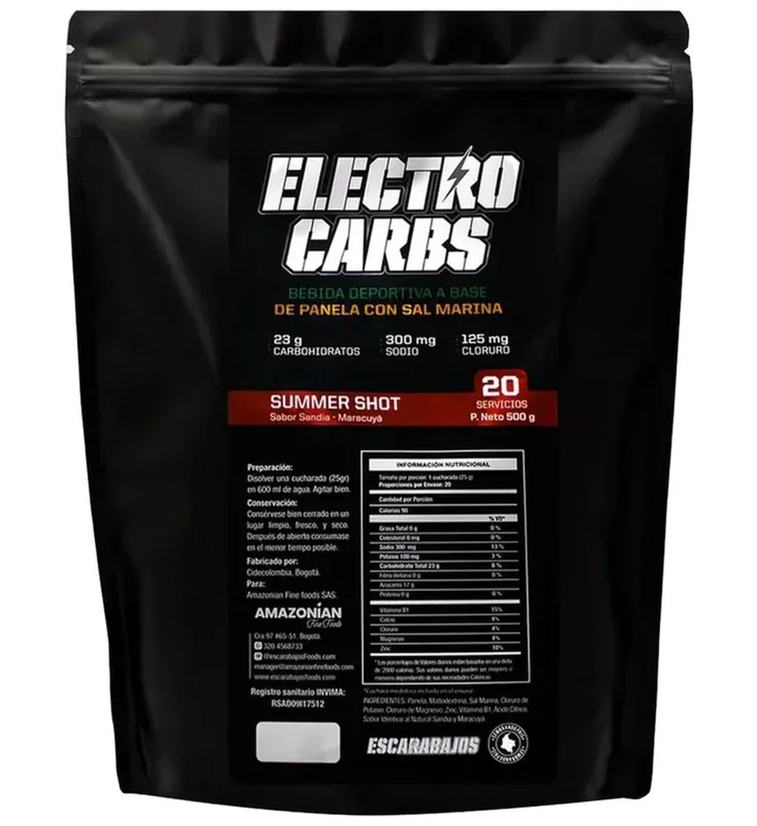 Bebida Isotónica Escarabajos Electro-Carbs 500 g