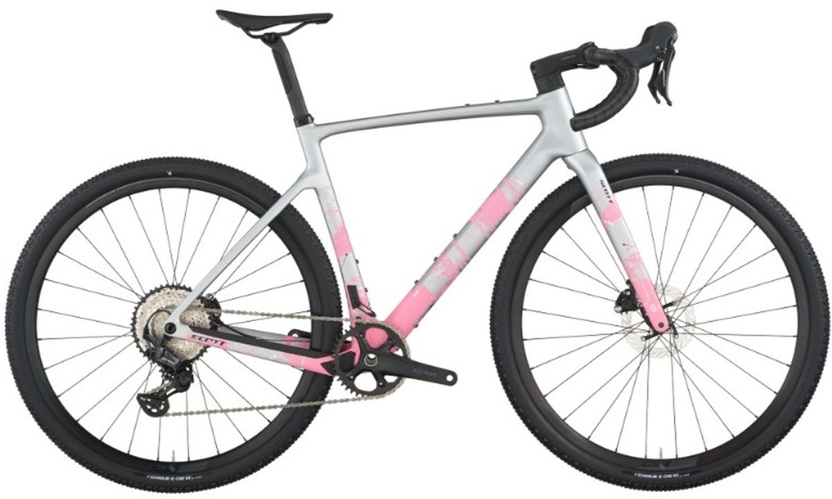 Bicicleta Gravel Scott Addict 30 Carbono GRX 12V Plateada