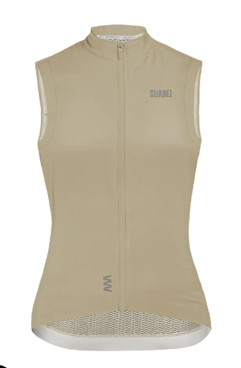 Chaleco Cortavientos de Ciclismo Suarez Mujer Barrier Sand