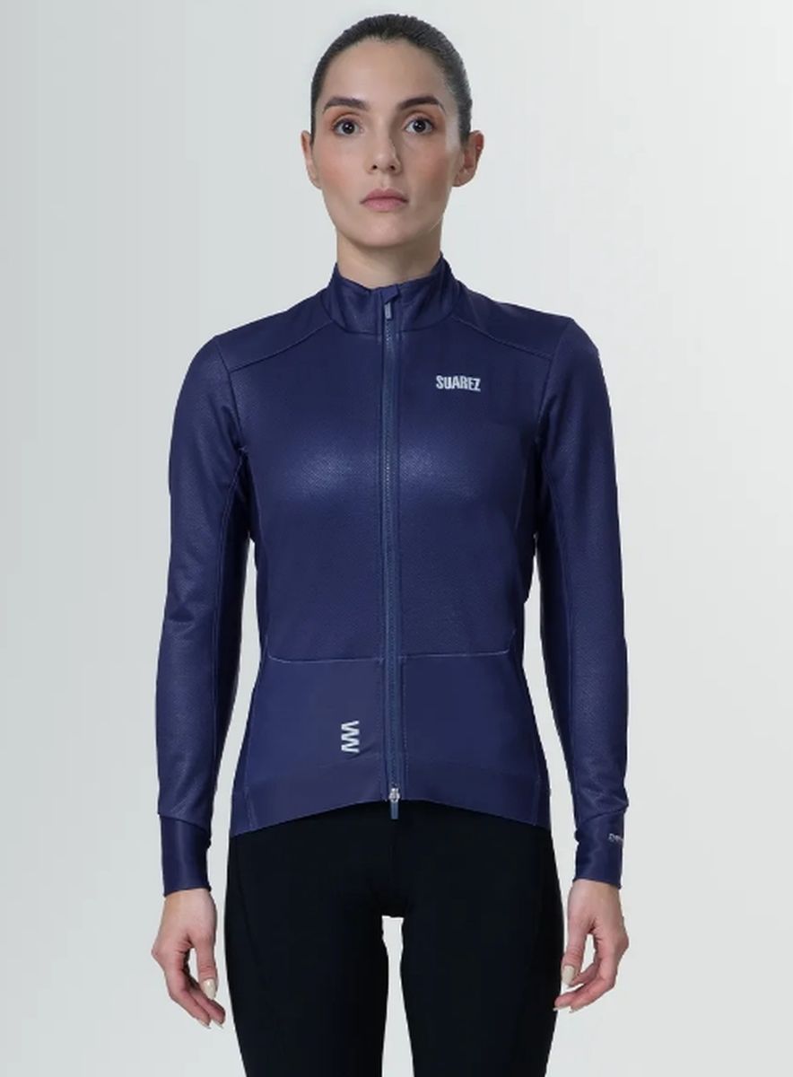Chaqueta Térmica De Ciclismo Mujer Defend Blue