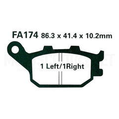 Pastillas de Freno Traseras EBC Moto Honda CBR 600