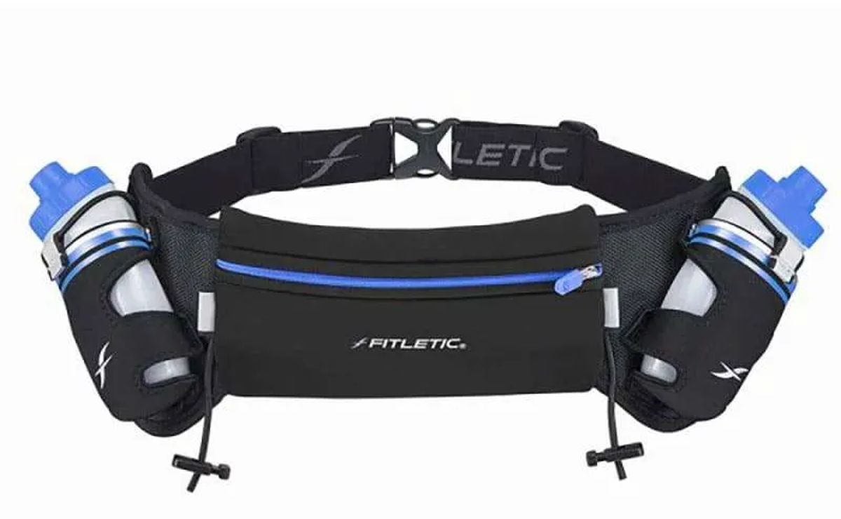 Cinturón De Hidratación Fitletic 16oz Hidra Negro/Azul