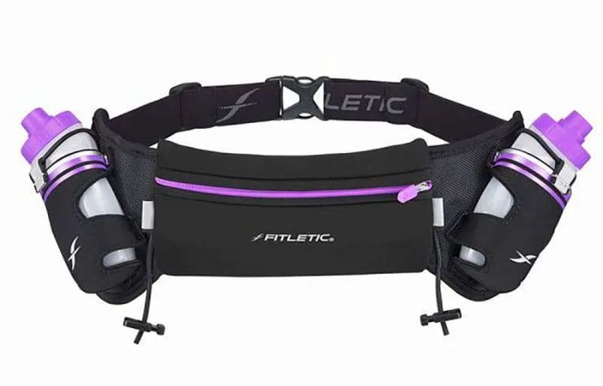 Cinturón De Hidratación Fitletic 16oz Hidra Negro/Purpura