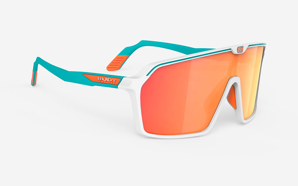Gafas Ciclismo RudyProject Spinshield White/Emerald Orange