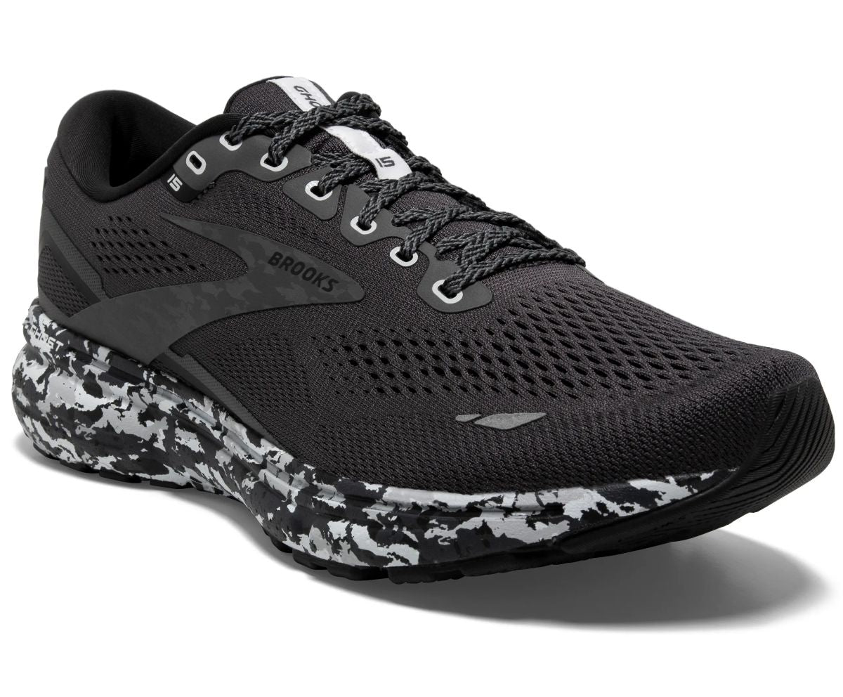 Tenis Brooks Ghost 15 Hombre Negro/Gris