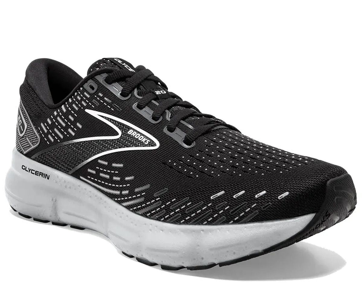 Tenis Brooks Glycerin 20 Hombre Negro/Blanco/Gris
